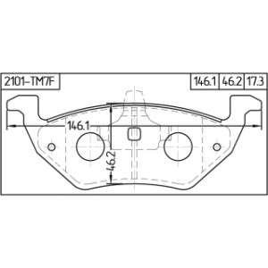 Kit de plaquettes de frein arrière FEBEST 2101-TM7F pour FORD, MAZDA, MERCURY 4532488 FEBEST