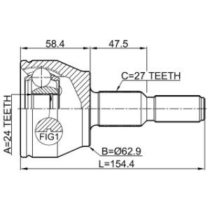 Joint homocinétique extérieur FEBEST 2110-CB7 pour FORD C-MAX, FOCUS FEBEST