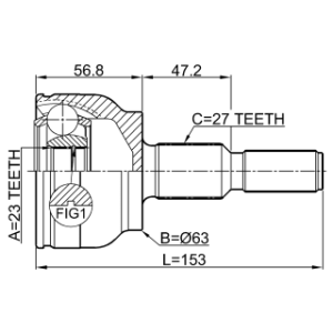 Joint homocinétique extérieur FEBEST 2110-CDH pour FORD FOCUS, KUGA FEBEST
