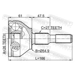 Kit de joint homocinétique FEBEST 2110-CNGAT pour FORD, LINCOLN FUSION, MKZ FEBEST