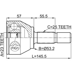 Joint homocinétique extérieur FEBEST 2110-FOC pour FORD FOCUS, FIESTA FEBEST