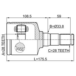 Kit de joint homocinétique FEBEST 2111-CNGAMTLH pour FORD FUSION, MONDEO, S-MAX FEBEST