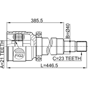 Joint homocinétique intérieur droit FEBEST 2111-FOCRH pour FORD FOCUS FEBEST
