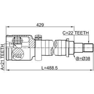 Joint homocinétique intérieur droit FEBEST 2111-FUSATRH pour FORD FIESTA FEBEST