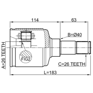 Joint homocinétique intérieur gauche FEBEST 2111-TRCLH pour FORD TOURNEO FEBEST