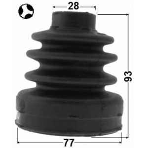 Kit de soufflet de joint homocinétique intérieur FEBEST 2115-FOCIIMTT pour FORD, VOLVO 1306053 FEBEST