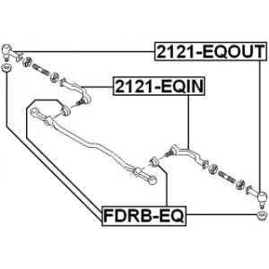 Embout de biellette de direction FEBEST 2121-EQIN pour MAZDA, FORD RANGER, B-SERIE FEBEST