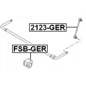 Biellette de barre stabilisatrice arrière FEBEST 2123-GER pour FORD MONDEO FEBEST