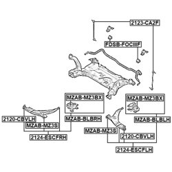 Bras de suspension arrière FEBEST 2124-ESCFLH pour FORD ESCAPE, KUGA FEBEST