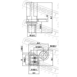 Capteur de vitesse de roue ABS FEBEST 21606-009 pour FORD, MAZDA, VOLVO FEBEST