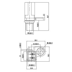 Capteur de vitesse de roue ABS FEBEST 21606-009 pour FORD, MAZDA, VOLVO FEBEST