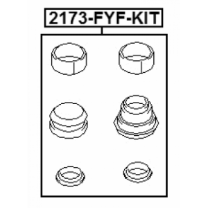 Soufflet de coulissement d'étrier de frein avant FEBEST 2173-FYF-KIT pour FORD TRANSIT FEBEST