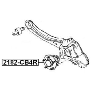 Moyeu de roue arrière FEBEST 2182-CB4R pour FORD, VOLVO 1309814 FEBEST