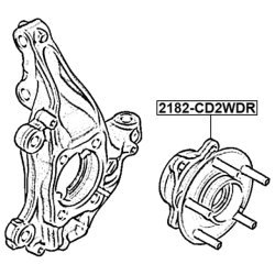 Moyeu de roue FEBEST 2182-CD2WDR pour FORD, LINCOLN FUSION, MONDEO, MKZ FEBEST
