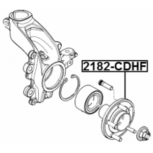 Moyeu de roue avant FEBEST 2182-CDHF pour FORD FOCUS OE CV6Z-1104-A FEBEST