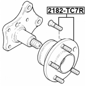 Moyeu de roue arrière FEBEST 2182-TC7R pour FORD TOURNEO OE 1334291 FEBEST