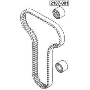 Poulie de tension de courroie de distribution FEBEST 2187-001 pour FORD, MERCURY ESCORT, TRACER FEBEST