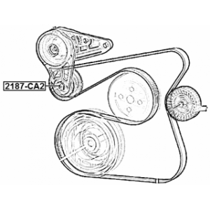Poulie de tension FEBEST 2187-CA2 pour FORD, VOLVO 1685618 FEBEST