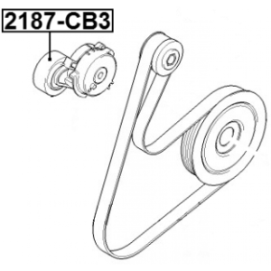 Poulie de tension FEBEST 2187-CB3 pour FORD et plus encore... FEBEST