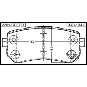 Kit de plaquettes de frein arrière FEBEST 2201-CEEDR pour KIA, HYUNDAI 58302-0ZA00 FEBEST