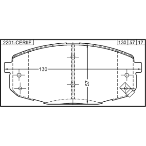 Kit de plaquettes de frein avant FEBEST 2201-CERIIF pour KIA, HYUNDAI 0K2JA3328Z FEBEST