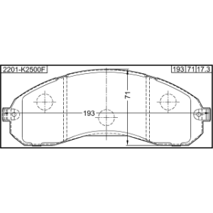 Kit de plaquettes de frein avant FEBEST 2201-K2500F pour KIA, HYUNDAI 0K40D3328Z FEBEST