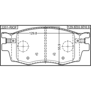 Kit de plaquettes de frein avant FEBEST 2201-RIOF pour HYUNDAI, KIA 58101-1GA00 FEBEST