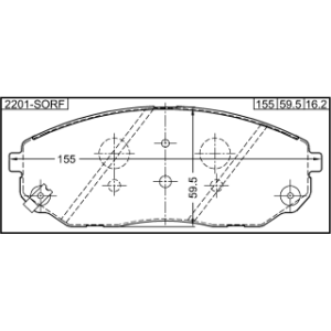 Kit de plaquettes de frein avant FEBEST 2201-SORF pour KIA SORENTO FEBEST