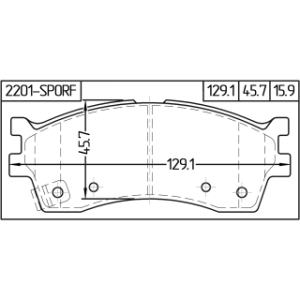 Kit de plaquettes de frein avant FEBEST 2201-SPORF pour KIA 0K2N13328Z FEBEST