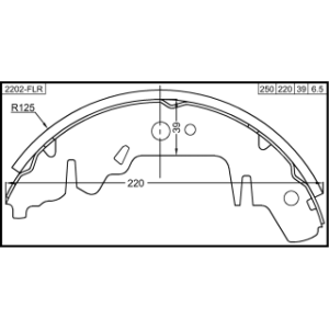 Kit de mâchoires FEBEST, frein arrière 2202-FLR pour CHRYSLER et plus encore... FEBEST
