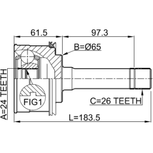 Joint homocinétique extérieur FEBEST 2210-SP pour KIA SPORTAGE, RETONA FEBEST