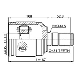 Kit de joint homocinétique FEBEST 2211-MQ4FLH pour HYUNDAI, KIA OE 49500-P2000 FEBEST
