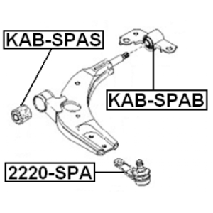 Rotule de bras inférieur avant FEBEST 2220-SPA pour KIA 0K2A134550A FEBEST