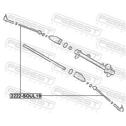 Biellette de direction intérieure FEBEST 2222-SOUL19 pour KIA SELTOS, SOUL OE 56500-K0000 FEBEST