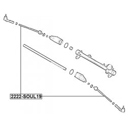 Biellette de direction intérieure FEBEST 2222-SOUL19 pour KIA SELTOS, SOUL OE 56500-K0000 FEBEST