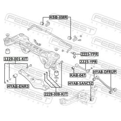 Kit de vis de correction de carrossage FEBEST 2229-009-KIT pour HYUNDAI, KIA FEBEST