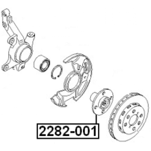 Moyeu de roue avant FEBEST 2282-001 pour KIA 0K2N133061A FEBEST