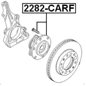 Moyeu de roue avant FEBEST 2282-CARF pour KIA, HYUNDAI 51750-4D000 FEBEST