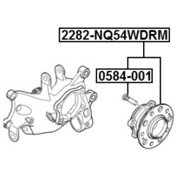 Moyeu de roue FEBEST 2282-NQ54WDRM pour HYUNDAI, KIA TUCSON, SPORTAGE FEBEST