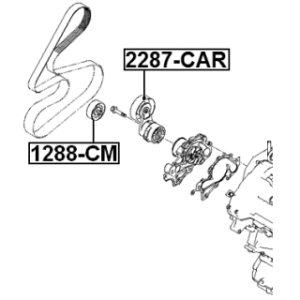 Poulie de tension FEBEST 2287-CAR pour FORD et plus encore... FEBEST