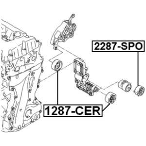 Kit de tendeur de poulie FEBEST 2287-SPO pour KIA, HYUNDAI 25288-25001 FEBEST