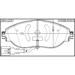 Kit de plaquettes de frein avant FEBEST 2301-CCF pour VW, AUDI, SKODA 3C0698151E FEBEST