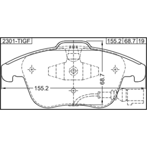 Kit de plaquettes de frein avant FEBEST 2301-TIGF pour VW, AUDI 561698151 FEBEST