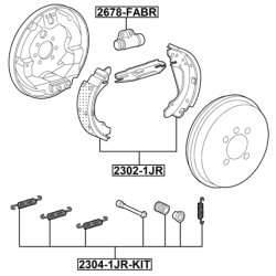 Kit d'accessoires pour mâchoires de frein FEBEST 2304-1JR-KIT pour AUDI, SEAT et plus encore... FEBEST