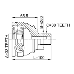 Joint homocinétique extérieur FEBEST 2310-018 pour VW Transporter, Californie FEBEST