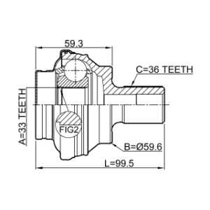 Joint homocinétique extérieur arrière FEBEST 2310-CCR pour VW, AUDI, SKODA, SEAT FEBEST