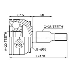 Kit de joint homocinétique FEBEST 2310-T6 pour VW OE 7E0407271AB FEBEST