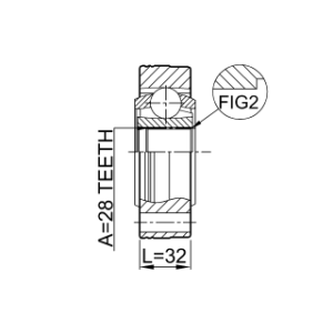 Joint homocinétique intérieur FEBEST 2311-8103 pour VW Transporter, Californie FEBEST