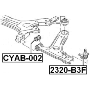 Rotule de bras inférieur avant FEBEST 2320-B3F pour VW, SEAT 357407365 FEBEST