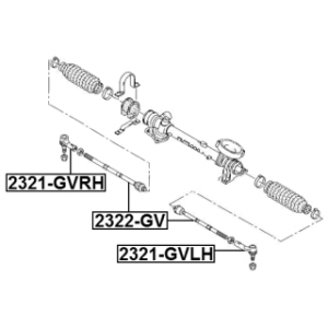 Barre d'accouplement de direction FEBEST 2322-GV pour VW, AUDI, SEAT, SKODA FEBEST